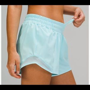 Lululemon blue glow hotty hot shorts